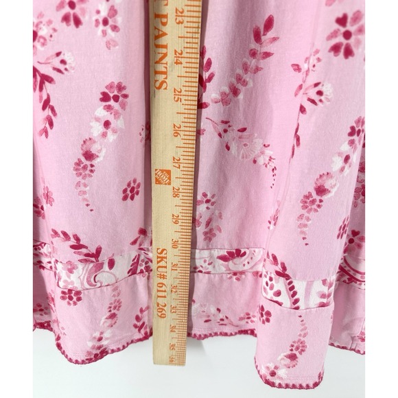 Carole Hochman Pink Floral Pajama Dress Robe Set Size M Loungewear Q1009 - Picture 14 of 16